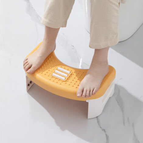 Repose-Pieds Toilette Accroupi Tabouret Blanc - Améliorez Votre Posture De Défécation