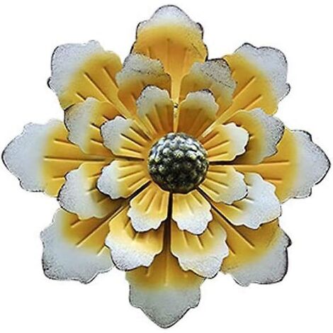 Happyyami Décoration Murale Céramique Fleur 3D Rouge - Pendentif Floral Chic Pour Intérieur Extérieur