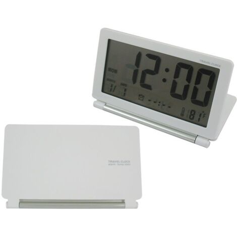 Réveil De Voyage Numérique LCD Transparent Avec Hub USB Intégré - Neuf - Parfait Pour Les Déplacements