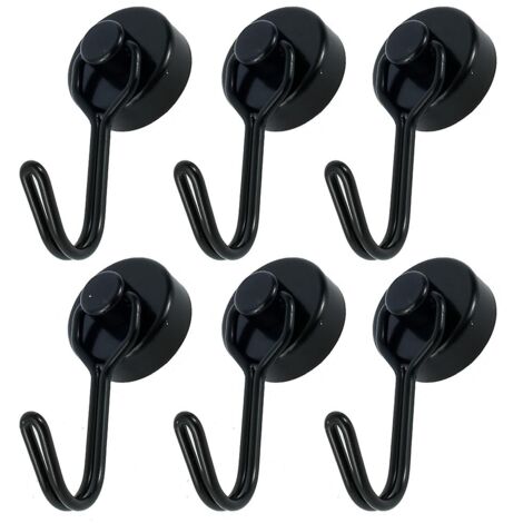 Lot De 4 Crochets Magnétiques Forts Pour Frigo - ABS, 6,4cm, Pour Ustensiles, Serviettes, Clés - Sans Perçage - 6