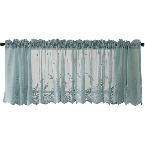 Pikiuche - 1 paire de rideaux en dentelle à motif floral avec passe Pikiuche - 1 paire de rideaux en dentelle à motif floral avec passe