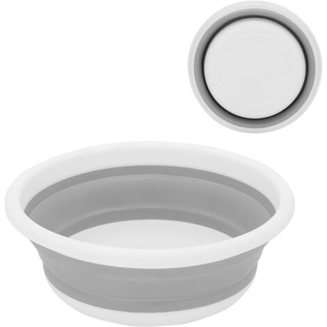 Lavabo Rectangulaire écologique 9,5L Gris Clair - En Plastique 100% Recyclé, Pieds Surélevés