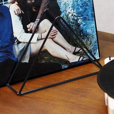 Range Disque Vinyle Support De Rangement Pour Disques Vinyles, Porte Journaux Magazines Livres En Metal 9 Emplacements Decoration Pour Un Bureau Une Etagere Noir Presentoir Vinyle