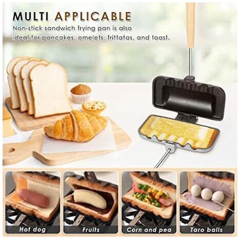 Grille-pain à Sandwich Salter - 2 Sandwiches, 900W, Plaques Antiadhésives Profondes - EK2017TFVDE