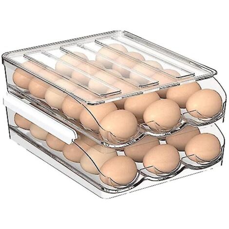 Bac à œufs Pour Réfrigérateur - Rangement Pratique 6 œufs - En Plastique Polypropylène - Couleurs Assorties