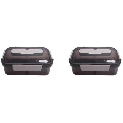 Boîte à Déjeuner Bento HASA Zone 1800 Ml Avec 4 Compartiments - Sac Isotherme Et Couverts Inclus - Lavable Au Lave-vaisselle, Passe Au Micro-ondes - Pour école, Travail - 12