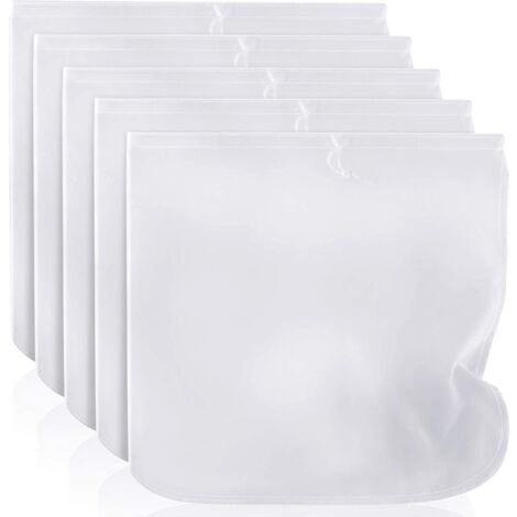 8 Sacs à Lait Végétal En Nylon Réutilisables - 20x30 Cm, Filtration Fine, Pour Jus, Café, Fromage, Laits Maison