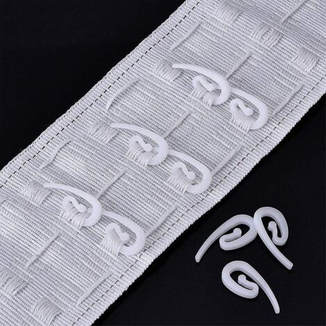 Confection De Rideaux - Finition Plis Flamands Crochets Réglables