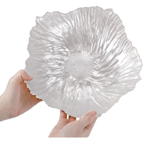 Assiette à Fruits En Verre Transparent VAROTTO - Collection Rialto, Ø22 Cm, 420g, Neuve