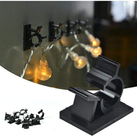 JOYWE 100x Clips Guirlandes Lumineuses Et Porte-crochets De Rideau Lumineux Et Fixation Crochets De Goutti Re No L