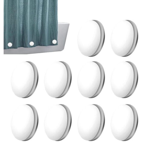 Lot De 18 Poids Magnétiques Pour Rideau De Douche - Aimants Puissants Blancs - Maintien Robuste Sans Couture