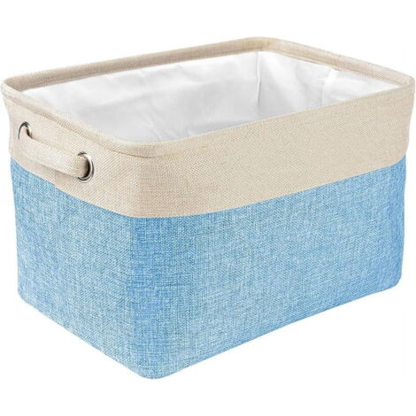 Panier Rangement Chien Heureux Gris Rectangulaire Pliable 40x30x30 Cm - Jouets Vêtements Chambre