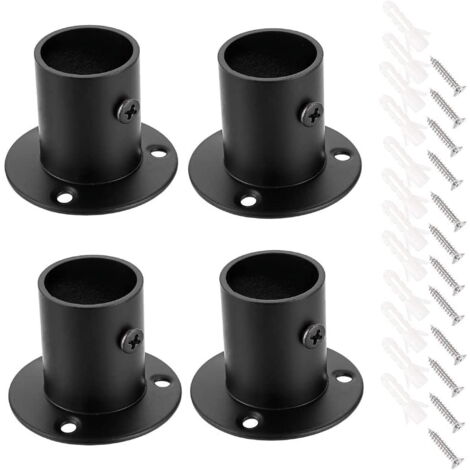 Supports De Tringle à Rideaux En Inox - Lot De 2, Diamètre 19 Mm, Fixation Murale/plafond, Pour Dressing, Camping-car, Bureau