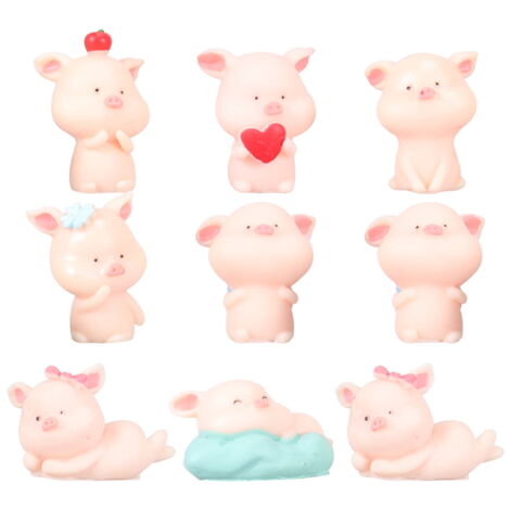 Mignon petit cochon décoratif modèle animal artificiel bonsaï résine artisanat décoration de la maison cadeau pour les amateurs de bonsaï de jardi | Leroy Merlin