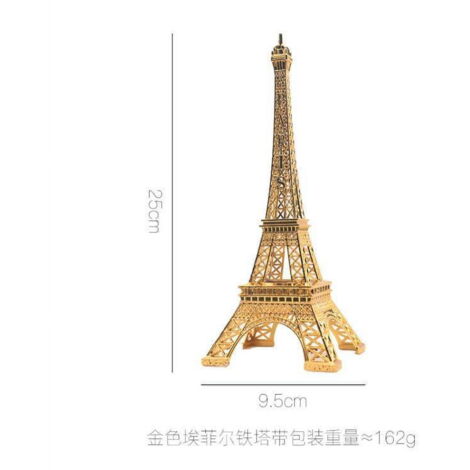Modèle Tour Eiffel Doré Décoratif – Statue Vintage Pour Bureau, Maison, Décoration Intérieure Et Accessoire Photo