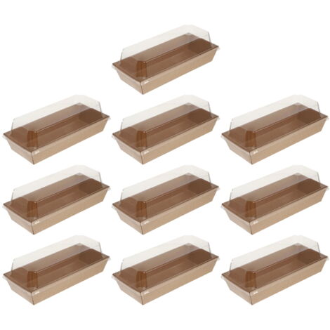 KOCKSHION Lot De 100 Boîtes Sandwich Triangulaires Papier Kraft - Emballage Fête Et Pique-Nique