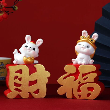 2 pièces Adorable lapin Cupcake Toppers lapin décoration de gâteau jouet choisit des faveurs de