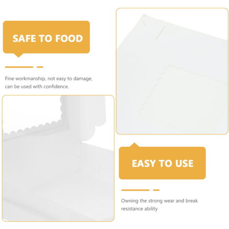 25 Pcs Boîtes À Gâteaux Transparentes Avec Rubans, Boîte À Gâteaux Cube