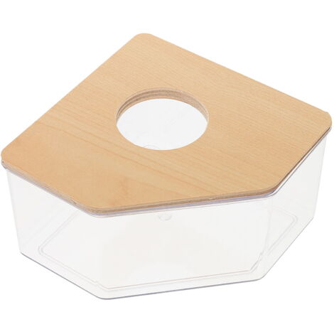 Bac à Sable Transparent Pour Hamster – Baignoire De Sable Amovible Pour Rongeurs, Nettoyage Facile, Taille M Ou L