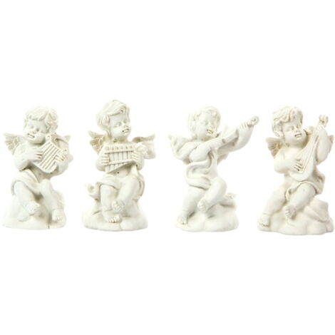 Figurine Ange En Plâtre - Décoration Vintage - Beige - Sans Marque