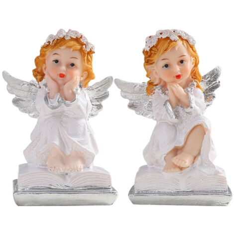 2 Statues d'anges blancs de décoration - Vente d'anges en ligne