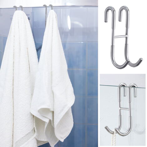 Lot De 4 Crochets De Porte De Douche De 17,8 Cm, Crochets En Acrylique Pour Porte De Douche En Verre Sans Cadre, Sans Perçage, Crochets Antidérapants Pour Peignoir, Serviette (transparent
