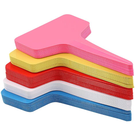 Lot De 100 Étiquettes Plastique Type T Pour Plantes - Réutilisables Jardin Avec Stylo Marqueur Noir