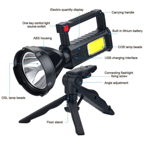 Lampe de poche LED rechargeable de 18 000 lm – La plus puissante et la plus polyvalente | LéonLeds