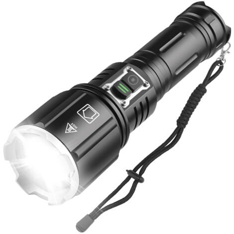 GEPROSMA Lampe torche à haute luminosité USB C