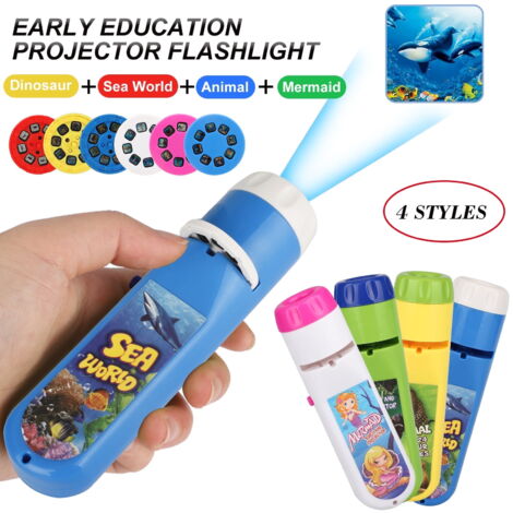 Lampe de poche projecteur pour enfant - 80 motifs, 10 cartes Lampe de poche projecteur pour enfant - 80 motifs, 10 cartes