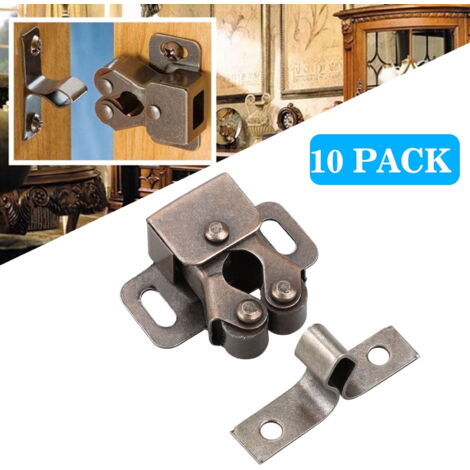 SUPVOX - Lot De 2 Loquets Double Bille En Inox Pour Portes D'armoire Et Placard - Idéal Pour Yacht, Bateau, Rangement Marine