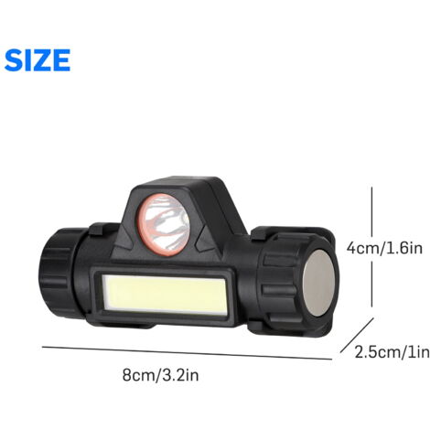 Lot de 2 lampes de poche LED ultra lumineuses, rechargeables par USB