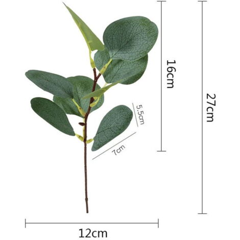 15 Tiges D'eucalyptus Artificiel Argenté Avec Graines Roses - Décoration Fleuriste, Mariage, Vase Ou Bouquet - 9