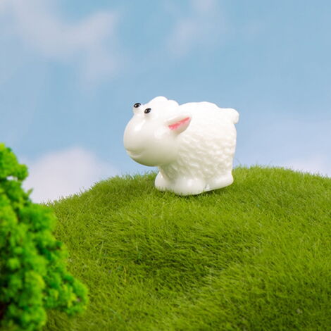 Lot De 3 Moutons En Résine Multicolore - Figurines Animaux Déco 8 Cm - Neufs
