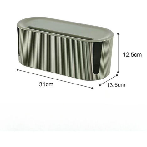 2 Boîtes De Rangement Câbles Avec 8 Compartiments + 20 Attaches Velcro - Organisateur Bureau Maison