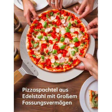Plaque à Pizza En Acier Inoxydable 40x30 Cm - Pour Pierre à Pizza, Transport Et Préparation, Lavable Au Lave-vaisselle