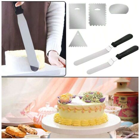 TopHomer Spatule Glaçage Acier Inoxydable - Kit 3 Tailles Pour Gâteaux Et Pâtisseries