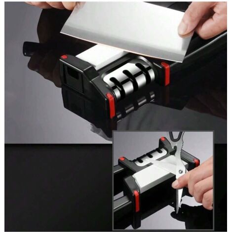 TMISHION affûteuse de couteaux manuelle Aiguiseur de couteaux en 4 étapes Outils d'affûtage de TMISHION affûteuse de couteaux manuelle Aiguiseur de couteaux en 4 étapes Outils d'affûtage de