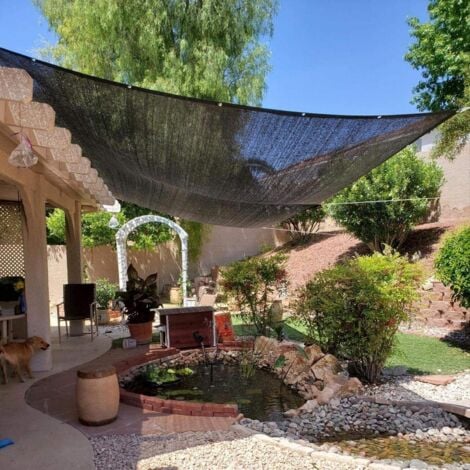 Filet D'Ombrage 8 Broches Ombrage 80% Renforce éPaissir Voile Ombrage, Serres Filet Coupe-Vent avec Oeillets,pour La Couverture VéGéTale/Serre/Jardin/Pergola(3x6m)