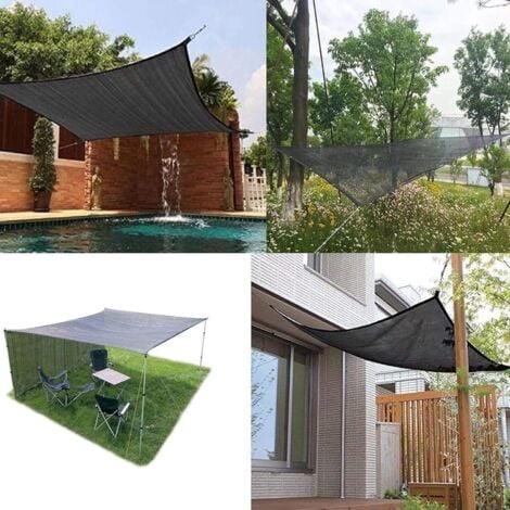 Filet D'Ombrage 8 Broches Ombrage 80% Renforce éPaissir Voile Ombrage, Serres Filet Coupe-Vent avec Oeillets,pour La Couverture VéGéTale/Serre/Jardin/Pergola(3x6m)