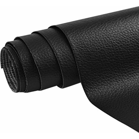 Patch de Réparation en Cuir ruban adhésif, 1 Rouleau Auto-Adhésif en Cuir PU Patch de Réparation Kit Premiers Soins pour Canapé de Siège de Voiture Meubles Vestes Sac À Main, 50x137cm Noir