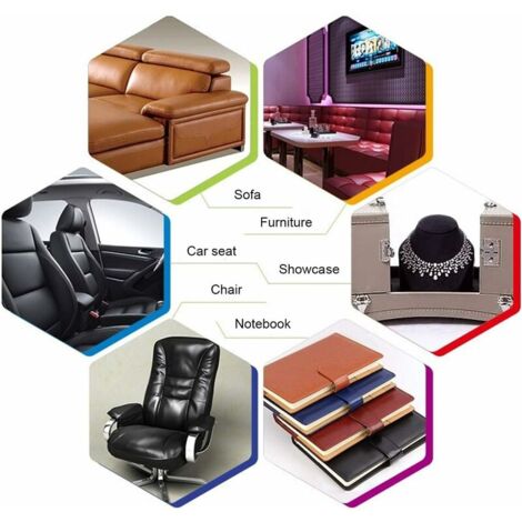 Patch de Réparation en Cuir ruban adhésif, 1 Rouleau Auto-Adhésif en Cuir PU Patch de Réparation Kit Premiers Soins pour Canapé de Siège de Voiture Meubles Vestes Sac À Main, 50x137cm Noir