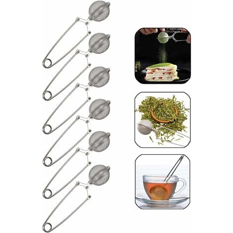 2x pinces à thé, infuseur à thé sphérique en acier inoxydable 304,  passoires à thé