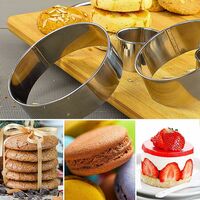 Set De 4 Emporte-Pièces Ronds En Acier Inoxydable - 4,5cm à 7,5cm - Pour Pâtisserie, Biscuits, Fondant