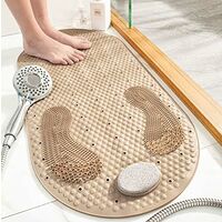 Tapis Douche Antidérapant, Couleur Unie Tapis De Bain/Baignoire En