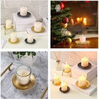 Bougeoir Métal Doré Ajouré - 11x11x9 Cm, Pour Bougies Votives, Décoration Mariage, Noël