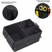 Poubelle Voiture Pliable Ecloud Shop - 2 Pièces Suspendues - Velcro Et Multifonction - 0.5L