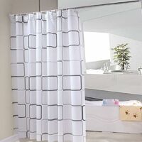 Lot De 48 Anneaux De Rideau De Douche Blancs - Crochets En PVC, Fermeture à Clic, Installation Facile - 9