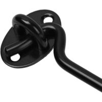Sumbirg 2 Pièce Crochet De Cabine Crochet Fermeture Porte Serrure à Crochet De Porte En Acier Inoxydable Pour Fenêtre,Porte De Garage,Porte De Grange, Porte De Hangar(Noir), 4in
