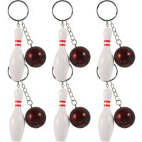 Porte-clés Mini Bowling - Lot De 8 Pièces (4 Couleurs) - Cadeau Fête, Souvenir Bowling - Métal Et Plastique